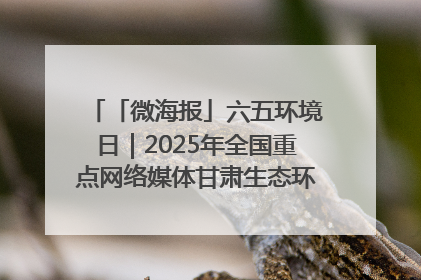 「微海报」六五环境日｜2025年全国重点网络媒体甘肃生态环保行走进兰州新区