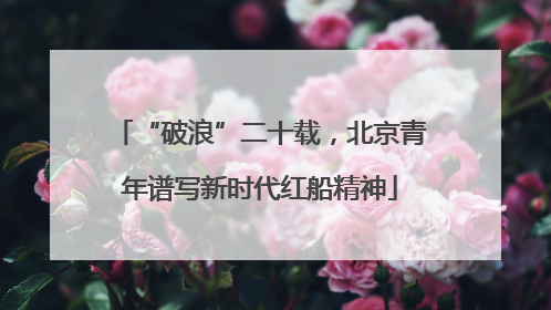 “破浪”二十载，北京青年谱写新时代红船精神