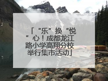 “乐”换“悦”心！成都龙江路小学高翔分校举行集市活动