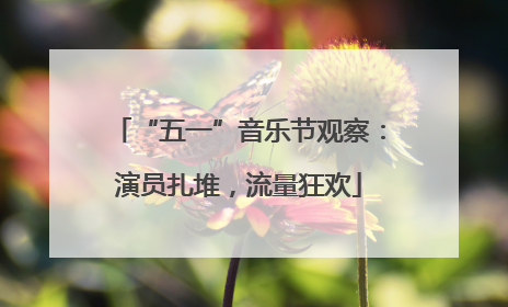 “五一”音乐节观察：演员扎堆，流量狂欢