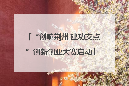 “创响荆州·建功支点”创新创业大赛启动