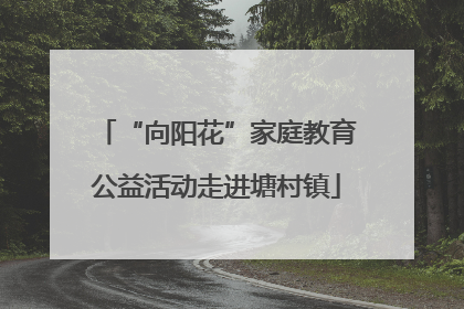 “向阳花”家庭教育公益活动走进塘村镇