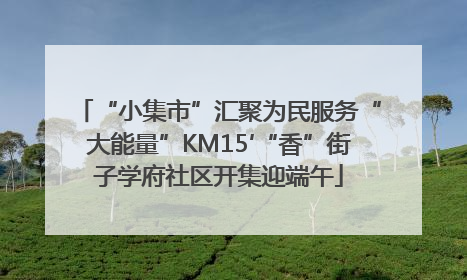 “小集市”汇聚为民服务“大能量”KM15′“香”街子学府社区开集迎端午