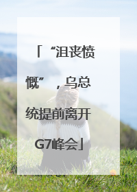 “沮丧愤慨”，乌总统提前离开G7峰会