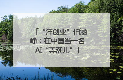 “洋创业”伯涵峥：在中国当一名AI“弄潮儿”