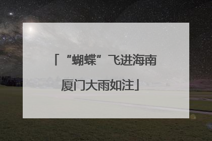 “蝴蝶”飞进海南 厦门大雨如注