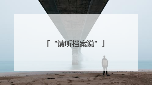 “请听档案说”