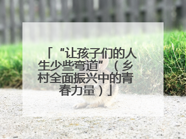 “让孩子们的人生少些弯道”（乡村全面振兴中的青春力量）