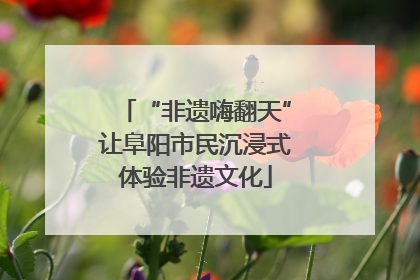“非遗嗨翻天”让阜阳市民沉浸式体验非遗文化