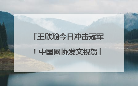 王欣瑜今日冲击冠军！中国网协发文祝贺
