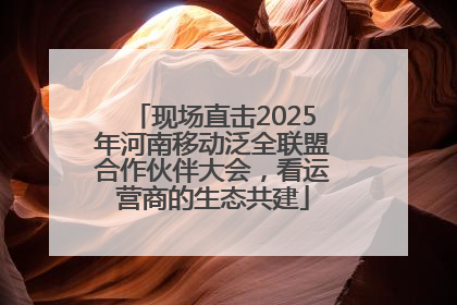 现场直击2025年河南移动泛全联盟合作伙伴大会，看运营商的生态共建