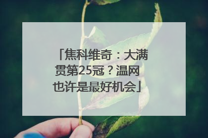 焦科维奇：大满贯第25冠？温网也许是最好机会