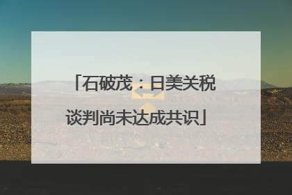 石破茂：日美关税谈判尚未达成共识