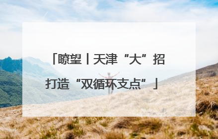 瞭望丨天津“大”招打造“双循环支点”