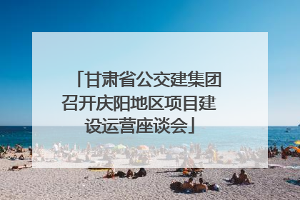 甘肃省公交建集团召开庆阳地区项目建设运营座谈会