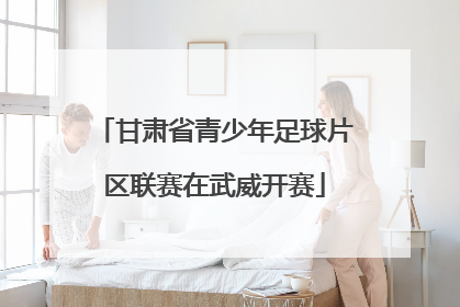 甘肃省青少年足球片区联赛在武威开赛