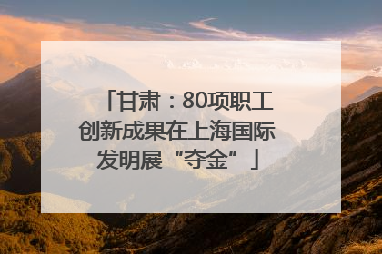 甘肃：80项职工创新成果在上海国际发明展“夺金”