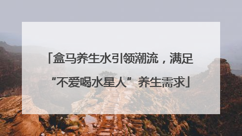 盒马养生水引领潮流，满足“不爱喝水星人”养生需求