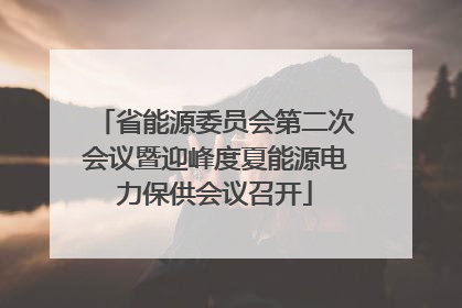 省能源委员会第二次会议暨迎峰度夏能源电力保供会议召开