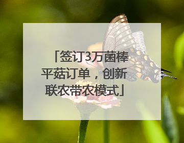 签订3万菌棒平菇订单，创新联农带农模式