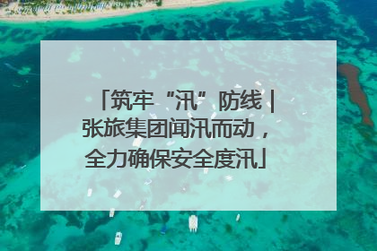 筑牢“汛”防线｜张旅集团闻汛而动，全力确保安全度汛