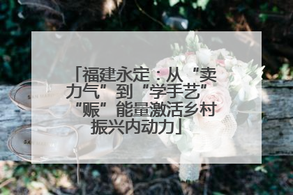 福建永定：从“卖力气”到“学手艺”“赈”能量激活乡村振兴内动力