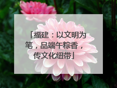 福建：以文明为笔，品端午粽香，传文化纽带