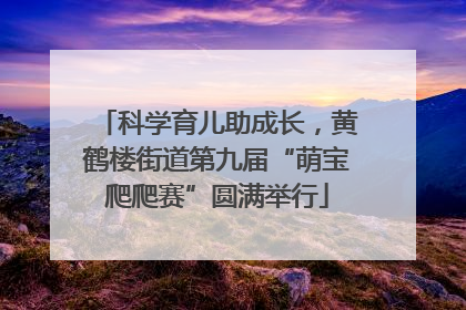 科学育儿助成长，黄鹤楼街道第九届“萌宝爬爬赛”圆满举行
