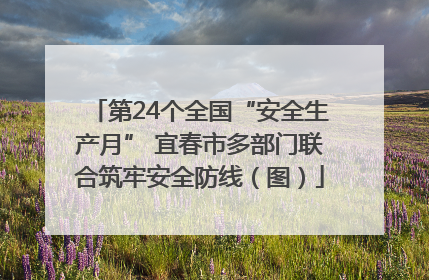 第24个全国“安全生产月” 宜春市多部门联合筑牢安全防线（图）