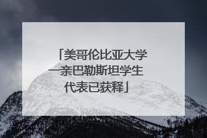 美哥伦比亚大学一亲巴勒斯坦学生代表已获释