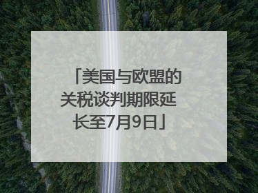 美国与欧盟的关税谈判期限延长至7月9日