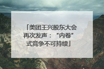 美团王兴股东大会再次发声：“内卷”式竞争不可持续