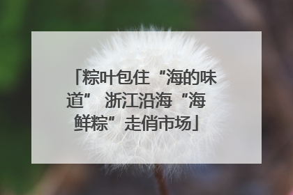 粽叶包住“海的味道” 浙江沿海“海鲜粽”走俏市场
