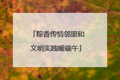 粽香传情邻里和 文明实践暖端午