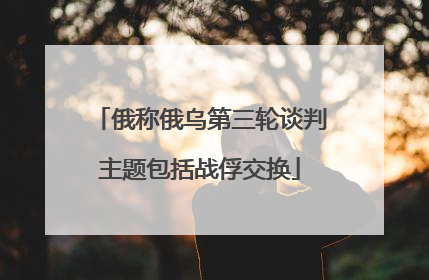 俄称俄乌第三轮谈判主题包括战俘交换