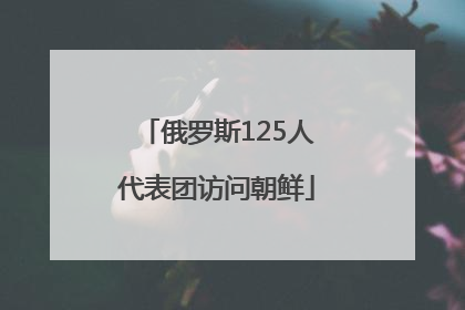 俄罗斯125人代表团访问朝鲜
