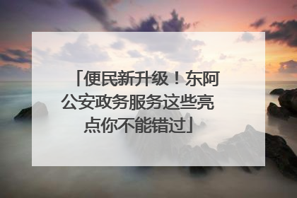 便民新升级！东阿公安政务服务这些亮点你不能错过
