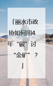丽水市政协如何用4年“碳”讨“金矿”？