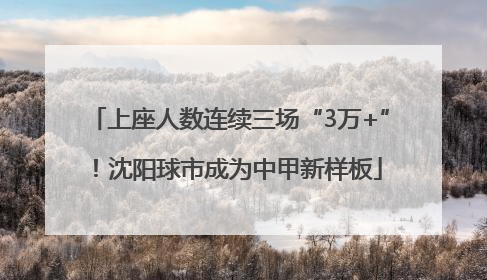 上座人数连续三场“3万+”！沈阳球市成为中甲新样板