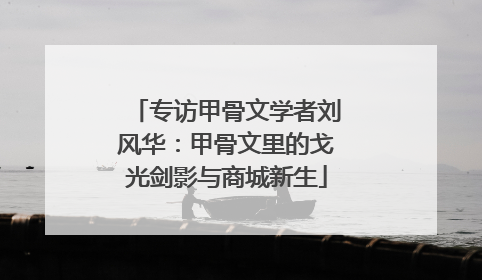 专访甲骨文学者刘风华：甲骨文里的戈光剑影与商城新生