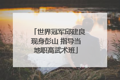 世界冠军邱建良现身彭山 指导当地职高武术班