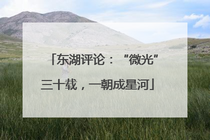 东湖评论：“微光”三十载，一朝成星河