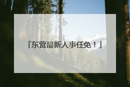 东营最新人事任免！