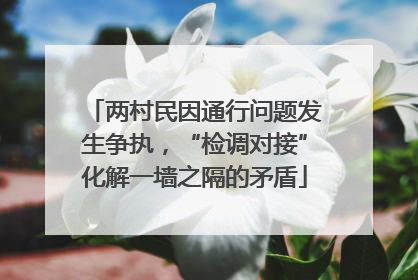 两村民因通行问题发生争执，“检调对接”化解一墙之隔的矛盾