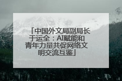中国外文局副局长于运全：AI赋能和青年力量共促网络文明交流互鉴