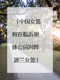 中国女篮将在临沂奥体公园对阵波兰女篮