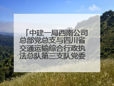 中建一局西南公司总部党总支与四川省交通运输综合行政执法总队第三支队党委、万源市草坝镇莲花院村党支部开展党建联建