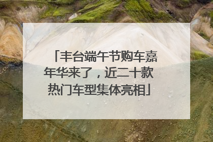 丰台端午节购车嘉年华来了，近二十款热门车型集体亮相