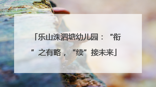 乐山洙泗塘幼儿园：“衔”之有略，“续”接未来
