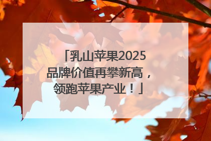 乳山苹果2025品牌价值再攀新高，领跑苹果产业！